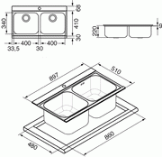 Мойка Smeg LI92N фото 3 в Тюмени