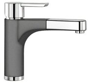 Смеситель Бланко Pylos-S chrome/Silgranit темная скала фото в Тюмени Смеситель Blanco Pylos-S chrome/Silgranit темная скала фото в Тюмени