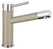 Смеситель Бланко Alta compact chrome/Silgranit песочный фото в Тюмени Смеситель Blanco Alta compact chrome/Silgranit песочный фото в Тюмени