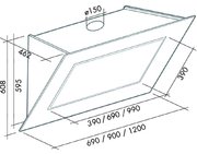 Вытяжка Falmec Quasar 120 Vetro (800) STEC white фото 3 в Тюмени