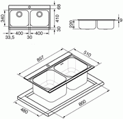 Мойка Smeg LI92SG фото 3 в Тюмени
