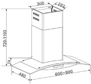 Вытяжка Korting KHC 6672 X фото 2 в Тюмени