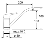 Смеситель Franke 460-1 оптика титана фото 2 в Тюмени