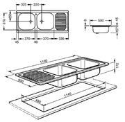 Мойка Smeg LX116D-2 фото 3 в Тюмени