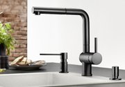 Смеситель Бланко LINUS-S 525807 Silgranit матовый черный фото 2 в Тюмени Смеситель Blanco LINUS-S 525807 Silgranit матовый черный фото 2 в Тюмени