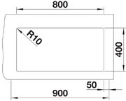 Мойка BLANCO SUBLINE 800-U Silgranit черный фото 4 в Тюмени