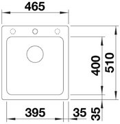 Мойка BLANCO NAYA 45 Silgranit антрацит фото 2 в Тюмени