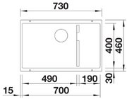 Мойка BLANCO SUBLINE 700-U Level Silgranit черный фото 3 в Тюмени