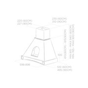 Вытяжка ELICA MENSOLA WH/A/90 FRASSINO фото 4 в Тюмени