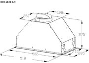 Встраиваемая вытяжка Korting KHI 6828 GN фото 3 в Тюмени