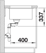 Мойка BLANCO SUBLINE 480/320-U Silgranit черный фото 4 в Тюмени