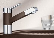 Смеситель Бланко Zenos-S chrome/Silgranit темная скала фото 4 в Тюмени Смеситель Blanco Zenos-S chrome/Silgranit темная скала фото 4 в Тюмени