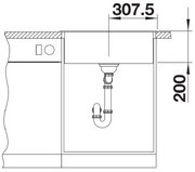 Мойка BLANCO NAYA 6 Silgranit черный фото 4 в Тюмени