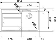 Мойка Franke ANX 211-86 крыло слева фото 2 в Тюмени