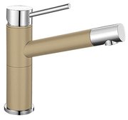 Смеситель Бланко Alta compact chrome/Silgranit шампань фото в Тюмени Смеситель Blanco Alta compact chrome/Silgranit шампань фото в Тюмени