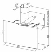 Вытяжка Faber VEIL BK A90 фото 3 в Тюмени