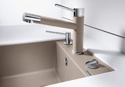 Смеситель Бланко Alta compact chrome/Silgranit шампань фото 4 в Тюмени Смеситель Blanco Alta compact chrome/Silgranit шампань фото 4 в Тюмени