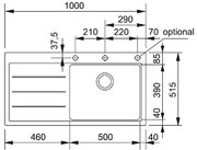 Мойка Franke MTF 611 оникс чаша слева фото 3 в Тюмени