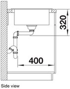 Мойка BLANCO ELON 45 S Silgranit черный, клапан-автомат фото 4 в Тюмени