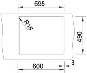Мойка BLANCO DALAGO 6 Silgranit черный, клапан-автомат фото 4 в Тюмени