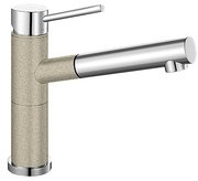 Смеситель Бланко Alta-S compact chrome/Silgranit песочный фото в Тюмени Смеситель Blanco Alta-S compact chrome/Silgranit песочный фото в Тюмени