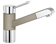 Смеситель Бланко Zenos-S chrome/Silgranit серый беж фото в Тюмени Смеситель Blanco Zenos-S chrome/Silgranit серый беж фото в Тюмени