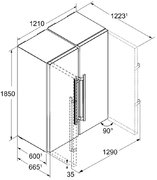 Холодильник Side-by-Side Liebherr SBSesf 7222 Comfort NoFrost фото 4 в Тюмени