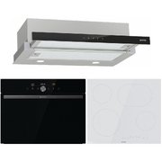 Gorenje (варочная панель ECT643WCSC + духовой шкаф BCM4547DG + вытяжка TH64E3SGB)