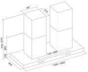 Вытяжка Falmec Horizon isola 180 ix (2x800) фото 3 в Тюмени