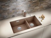 Мойка Blanco SUBLINE 430/270-U с отводной арматурой InFino® черный фото 2 в Тюмени