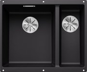 Мойка BLANCO SUBLINE 340/160-U Silgranit черный, чаша слева фото в Тюмени