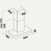 Вытяжка Falmec Stilo 90 white wall (NRS) фото 4 в Тюмени