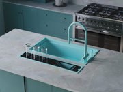 Мойка Omoikiri Kinaru Pro 86-U/I AZ azur blue матовый фото 4 в Тюмени