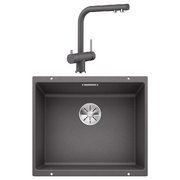 Blanco (мойка SUBLINE 500-U SILGRANIT + FONTAS-S II SILGRANIT темная скала)