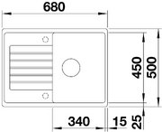 Мойка BLANCO ZIA 45 S Compact Silgranit антрацит фото 2 в Тюмени