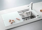 Мойка Blanco Statura 6-IF Crystal белое стекло нержавеющая сталь фото 2 в Тюмени