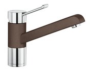 Смеситель Бланко Zenos chrome/Silgranit кофе фото в Тюмени Смеситель Blanco Zenos chrome/Silgranit кофе фото в Тюмени