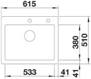 Мойка BLANCO PALONA 6 глянцевая магнолия, клапан-автомат фото 4 в Тюмени