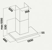 Вытяжка Falmec Lumina 120 Glass Black wall (NRS) фото 3 в Тюмени