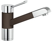 Смеситель Бланко Zenos-S chrome/Silgranit кофе фото в Тюмени Смеситель Blanco Zenos-S chrome/Silgranit кофе фото в Тюмени