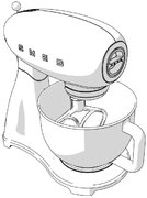 Планетарный миксер Смег SMF02PKEU фото 4 в Тюмени Планетарный миксер Smeg SMF02PKEU фото 4 в Тюмени