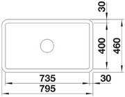 Мойка BLANCO VILLAE Single глянцевый белый фото 4 в Тюмени