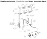 Встраиваемая в столешницу вытяжка Pando E-320/90 IX-CR.TOUCH V.1200 фото 3 в Тюмени