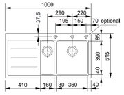 Мойка Franke MTF 651-100 оникс чаша слева фото 3 в Тюмени