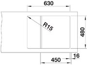 Мойка BLANCO ELON 45 S Silgranit черный, клапан-автомат фото 3 в Тюмени