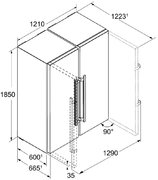 Холодильник Side-by-Side Liebherr SBS 7222 Comfort NoFrost фото 4 в Тюмени