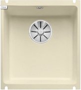 Мойка Blanco SUBLINE 375-U керамика отводная арматура InFino® жасмин фото в Тюмени