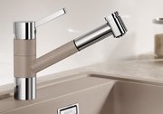 Смеситель Бланко Tivo-S chrome/Silgranit песочный фото 2 в Тюмени Смеситель Blanco Tivo-S chrome/Silgranit песочный фото 2 в Тюмени