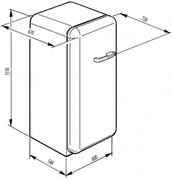 Холодильник Smeg CVB20LP фото 4 в Тюмени