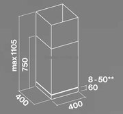 Вытяжка Falmec Mira Top 40 Telescopica Fasteel wall фото 3 в Тюмени